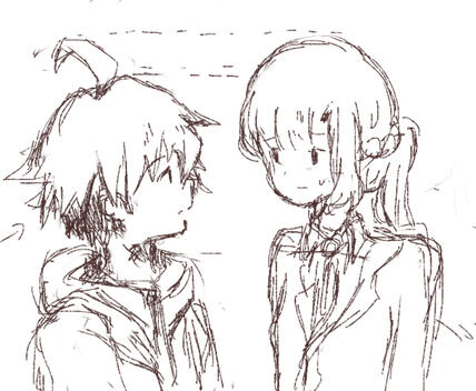 Quick sketch, Portrait, 2 characters = £11 ($15) (f)